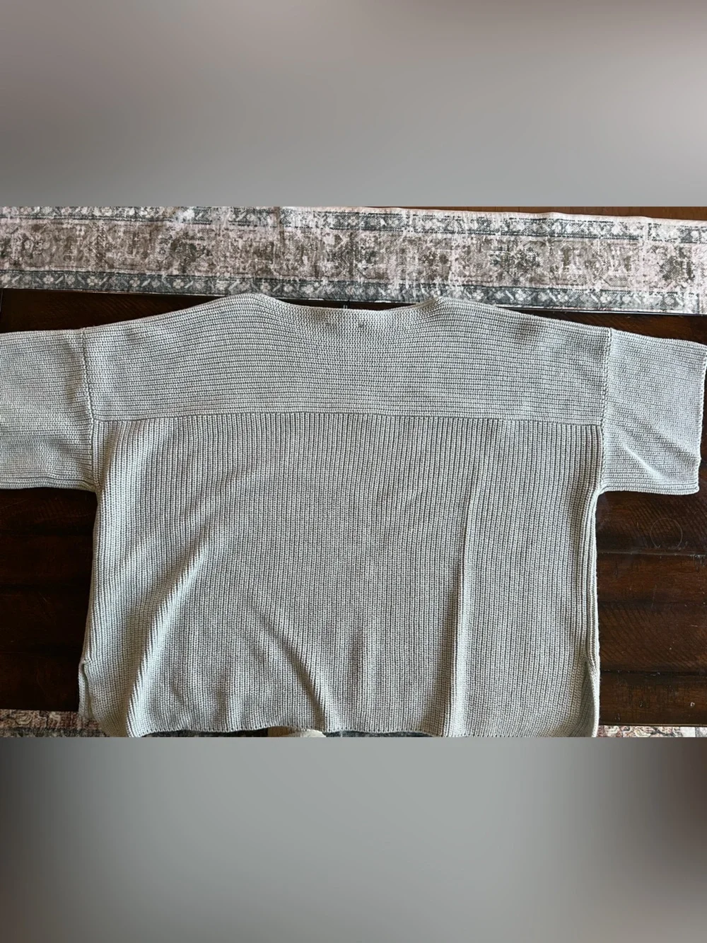 NWT Weekend Max Mara Pearl Grey Chunky Knit Sweater XL